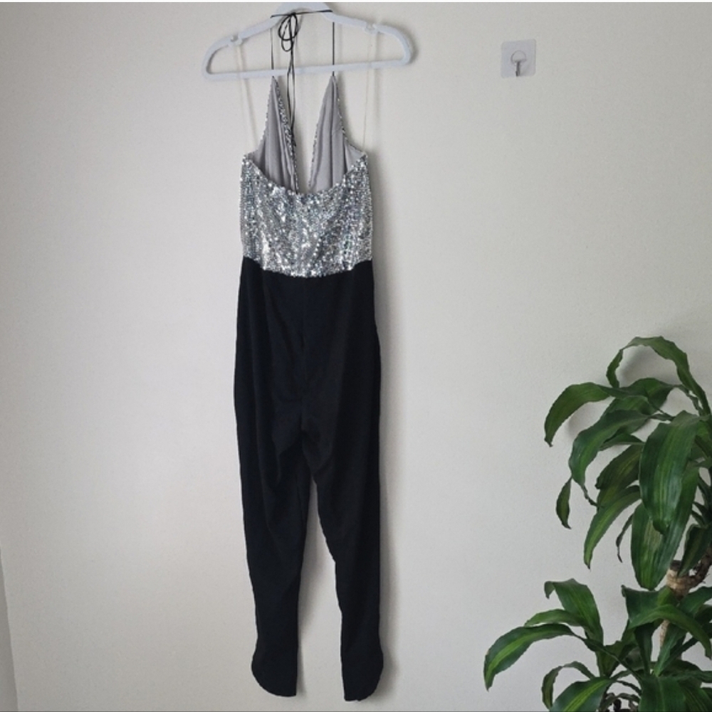 Nwt Curvy Sense 1x Sequin Halter Jumpsuit — image 2 of 7